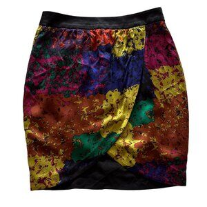 Trina Turk 100% Silk "Los Angeles Shanghai Rainbow" Skirt - Sz 4
